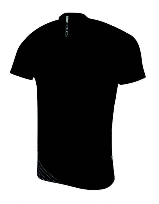 T-shirt for running FORCE RUNNING, black XS