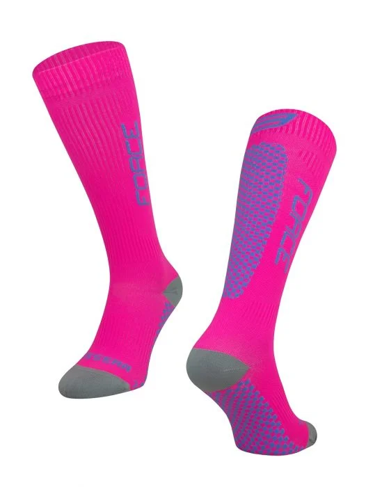 Skarpety kompresyjne FORCE TESSERA COMPRESSION różowe, L/XL