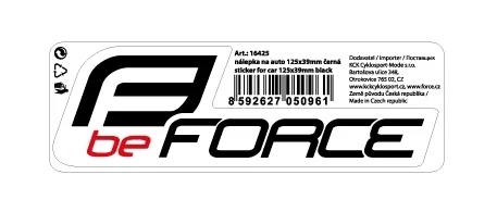 Naklejka na auto FORCE BE FORCE czarna