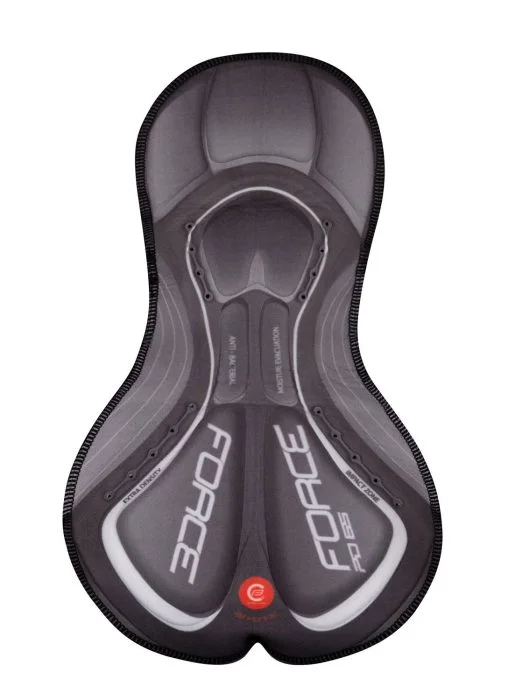 Spodenki z wkładką FORCE SHINE, czarne XL