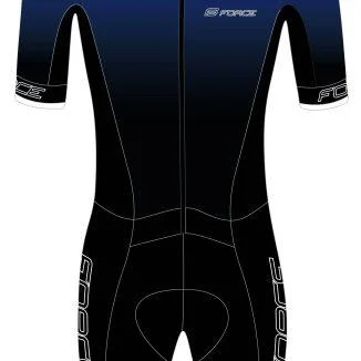 Kombinezon rowerowy FORCE SMOOTH, niebiesko-czarny S