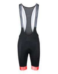 Spodenki FORCE STRIPE z wkładką, czarno-czerwone XS