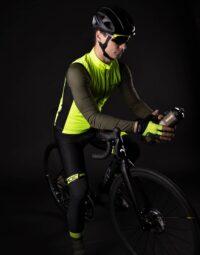 Spodenki z wkładką FORCE B51, czarno-fluo L