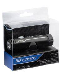 Lampka przednia FORCE PEN 200LM 1 LED diode USB, czarna