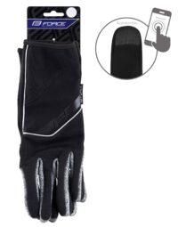 Rękawiczki softshell FORCE GALE wiosna-jesień, czarne S