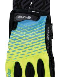 Rękawiczki letnie FORCE MTB ANGLE, fluo-niebieskie XL