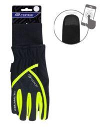 Rękawice zimowe FORCE ULTRA TECH czarne-fluo, XL