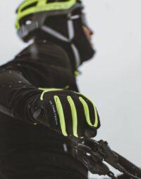 Rękawice zimowe FORCE ULTRA TECH czarne-fluo, XL