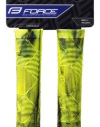Chwyty gumowe FORCE BMX145, czarno-fluo