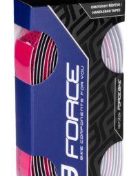 Owijka na kierownicę FORCE EVA DUAL, czarno-różowa