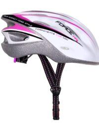 Kask FORCE HAL, biało-różowy- XS/S