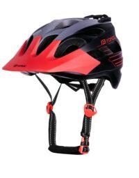 Kask MTB FORCE RAPTOR, szaro-czerwony - S/M