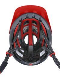 Kask MTB FORCE RAPTOR, szaro-czerwony - S/M