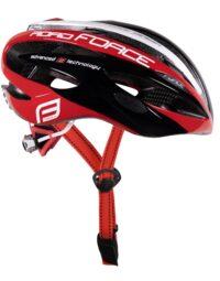 Kask FORCE ROAD czarno-czerwono-biały - S/M