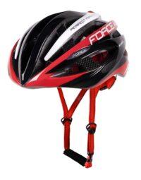 Kask FORCE ROAD czarno-czerwono-biały - S/M