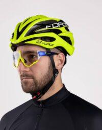 Kask FORCE SAURUS fluo-czarny, S/M
