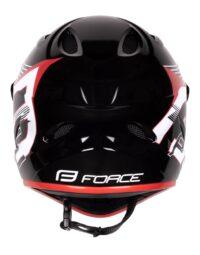 Kask FORCE TIGER downhill, czarno-biało-czerwony - L/XL