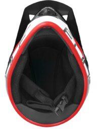 Kask FORCE TIGER downhill, czarno-biało-czerwony - L/XL