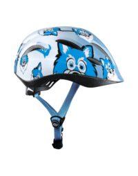 Kask dziecięcy FORCE WOLFIE, niebiesko-biały XXS-XS