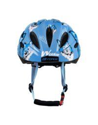 Kask dziecięcy FORCE WOLFIE, niebiesko-biały XXS-XS