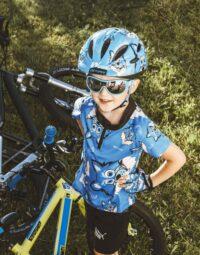Kask dziecięcy FORCE WOLFIE, niebiesko-biały XXS-XS