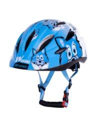 Kask dziecięcy FORCE WOLFIE, niebiesko-biały XXS-XS