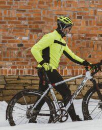 Kurtka męska FORCE FROST softshell, fluo-czarna XS