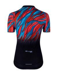 Koszulka damska FORCE LIFE LADY, czarno-niebiesko-czerwona XL