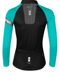 Bluza damska FORCE SQUARE, czarno-turkusowa M