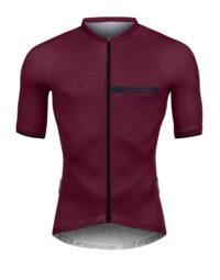 Koszulka rowerowa FORCE CHARM, bordowa 3XL