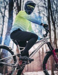 Bluza FORCE MTB ANGLE, fluo-niebieska M