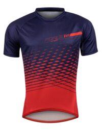 Koszulka FORCE MTB ANGLE, niebiesko-czerwona XL