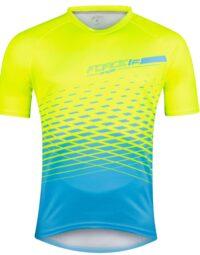 Koszulka FORCE MTB ANGLE, fluo-niebieska XXL