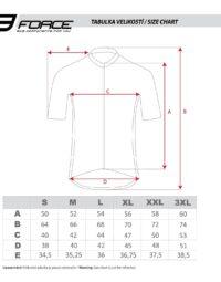 Koszulka rowerowa FORCE POINTS, czarna 3XL