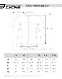 Bluza kolarska FORCE PURE, czarna XL
