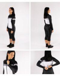 Bluza damska FORCE SPRAY LADY, biało-czarna 3XL