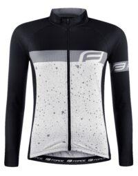 Bluza damska FORCE SPRAY LADY, biało-czarna 3XL