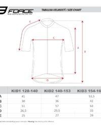 Koszulka dziecięca FORCE KID VIEW, szaro-biało-czarna 140-153 cm