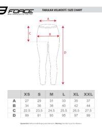 Leginsy damskie FORCE SIMPLE, niebieskie L