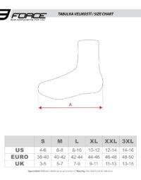 Ochraniacze na buty FORCE GLOOM, czarne S