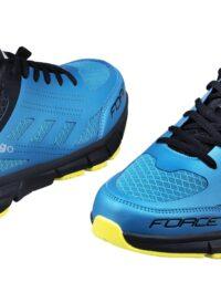 Buty rowerowe FORCE GO, niebiesko-czarno-fluo 36