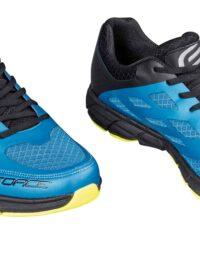 Buty rowerowe FORCE GO, niebiesko-czarno-fluo 38