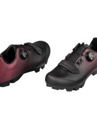 Buty rowerowe FORCE MTB VICTORY, czarno-bordowe 42