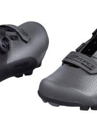 Buty rowerowe FORCE VIRTUOSO GRAVEL, czarno-srebrne 44