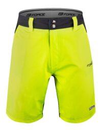 Spodenki z wkładką FORCE BLADE MTB, czarno-fluo S