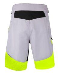Spodenki z wkładką FORCE STORM, szaro-fluo L