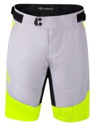 Spodenki z wkładką FORCE STORM, szaro-fluo L
