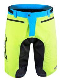 Spodenki z wkładką FORCE MTB-11, fluo L