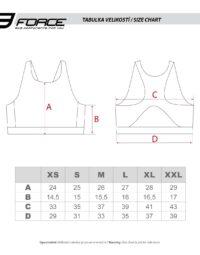 Biustonosz sportowy FORCE GRACE, czarny XS