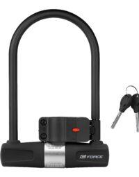 Zapięcie rowerowe U-lock FORCE with holder 11,5cm x 18,9cm, black